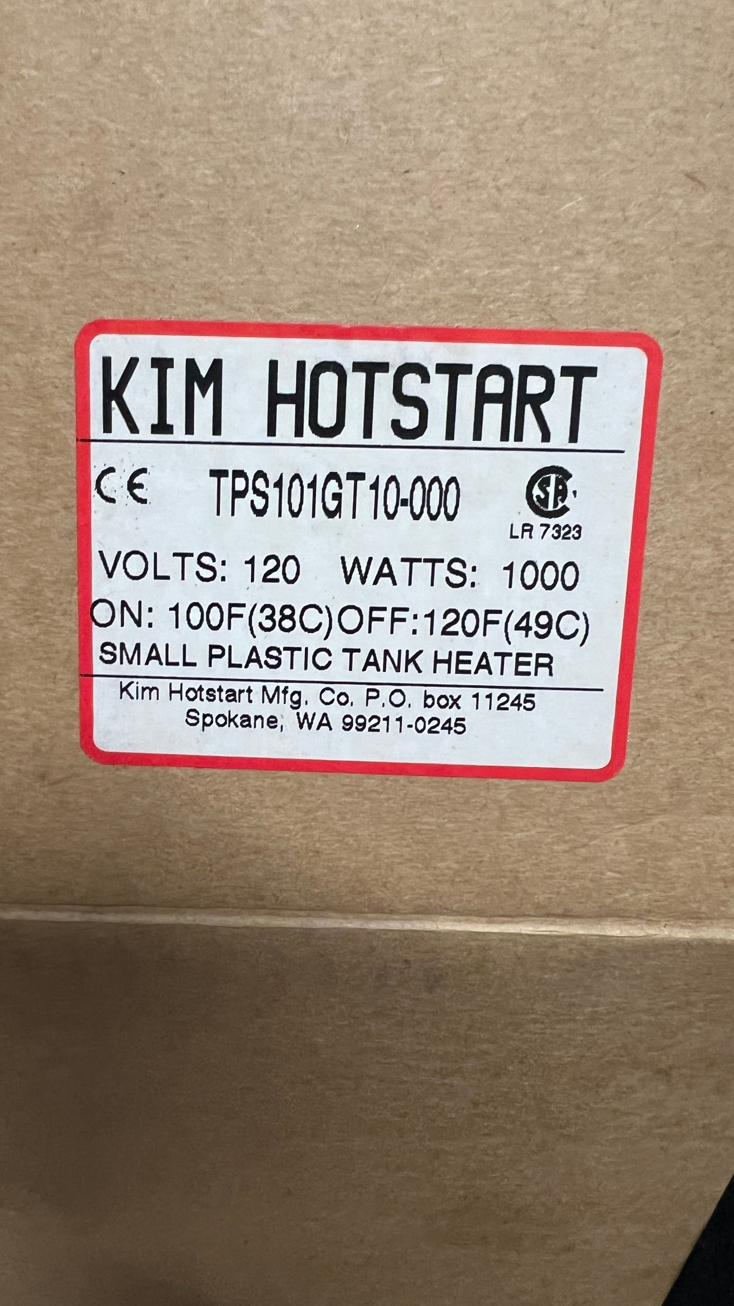 Motorkühlmittelvorwärmer / KIM Hotstart TPS101GT10-000